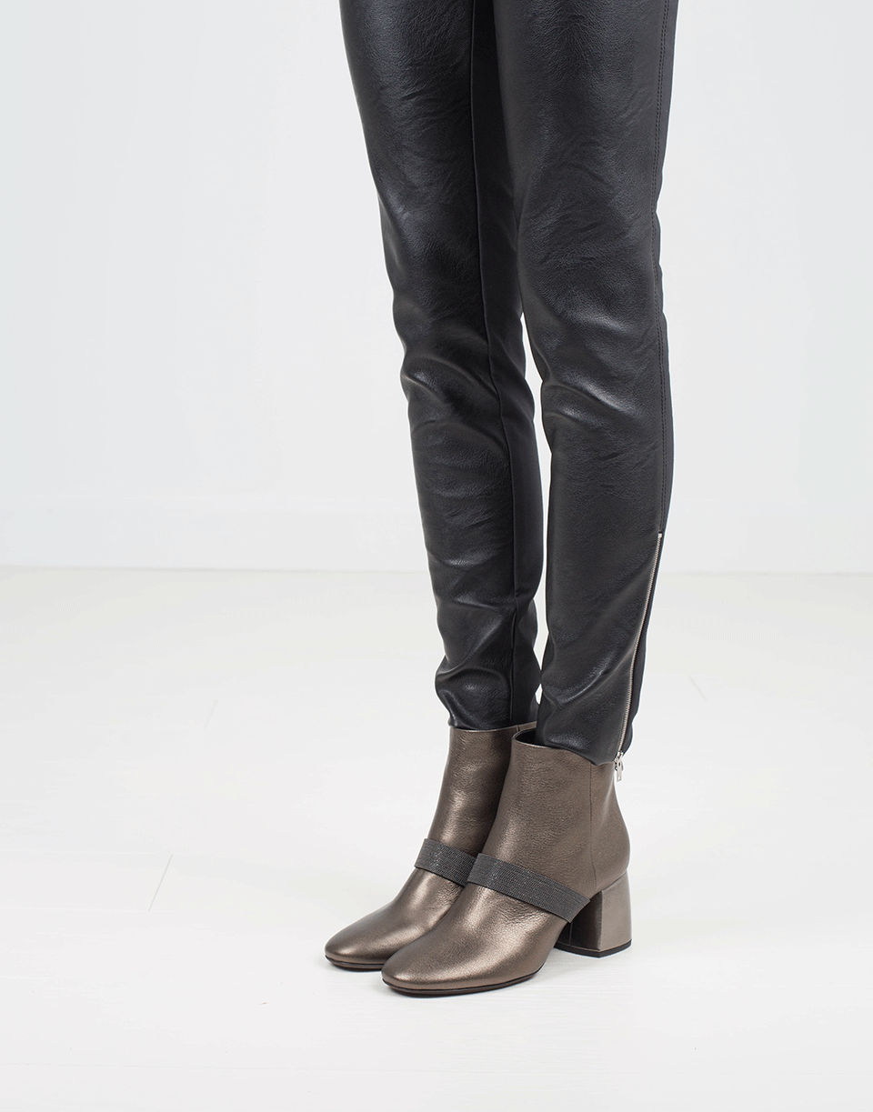 BRUNELLO CUCINELLI-Metallic Chunky Bootie-