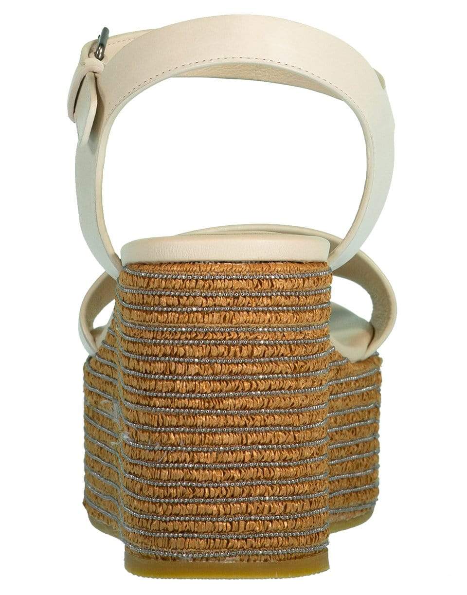 BRUNELLO CUCINELLI-Monili Embroidered Raffia Flatform-