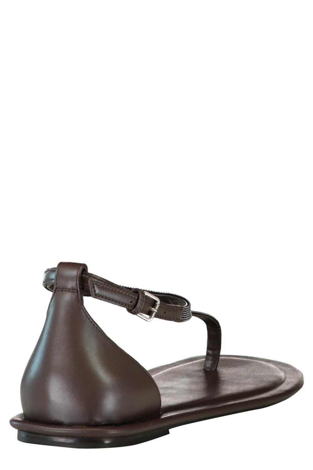 Monili Strap Sandals-BROWN-36-SHOESANDAL-BRUNELLO CUCINELLI