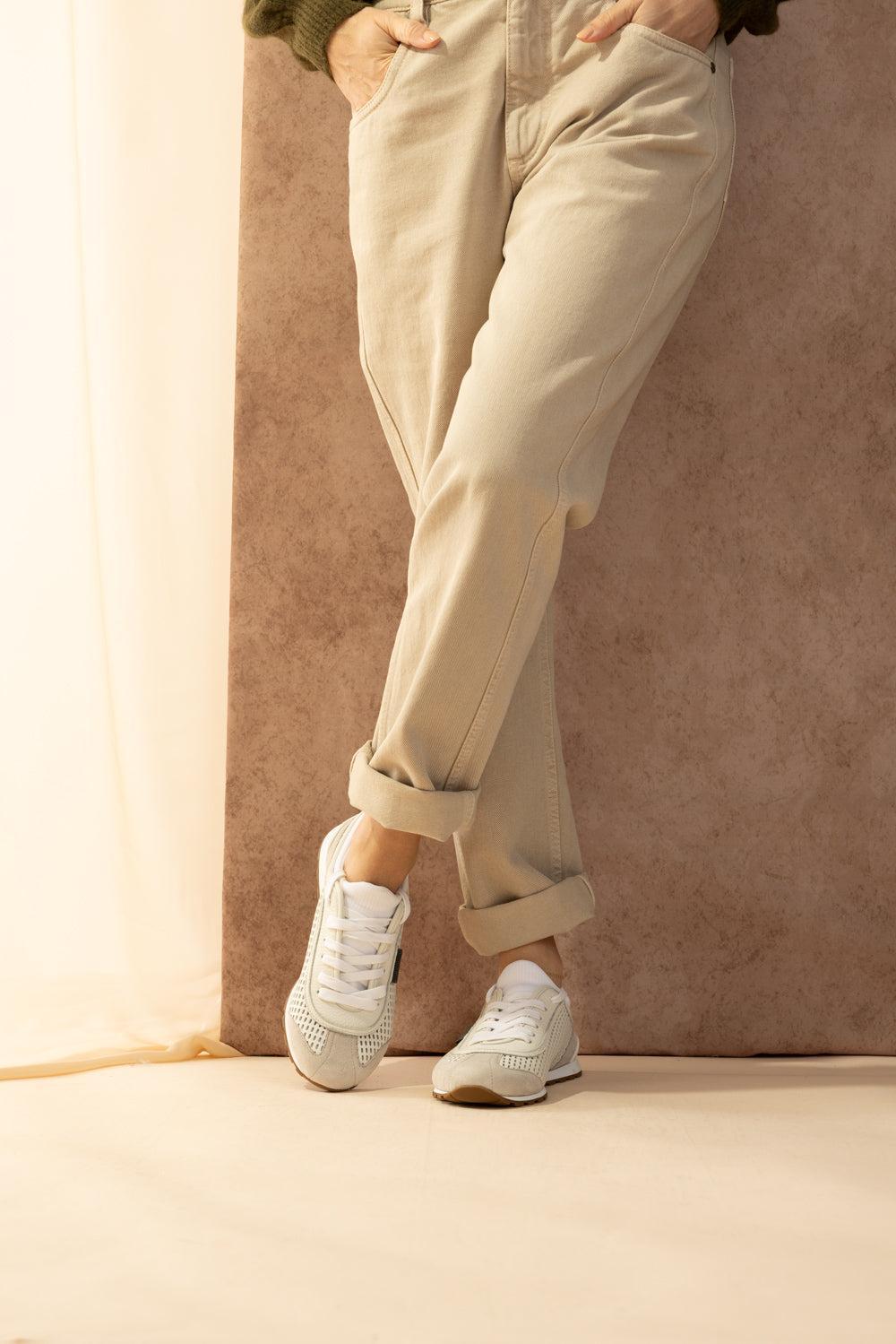 Shiny Tab Net Runners-WHITE-36.5-SHOESNEAKER-BRUNELLO CUCINELLI
