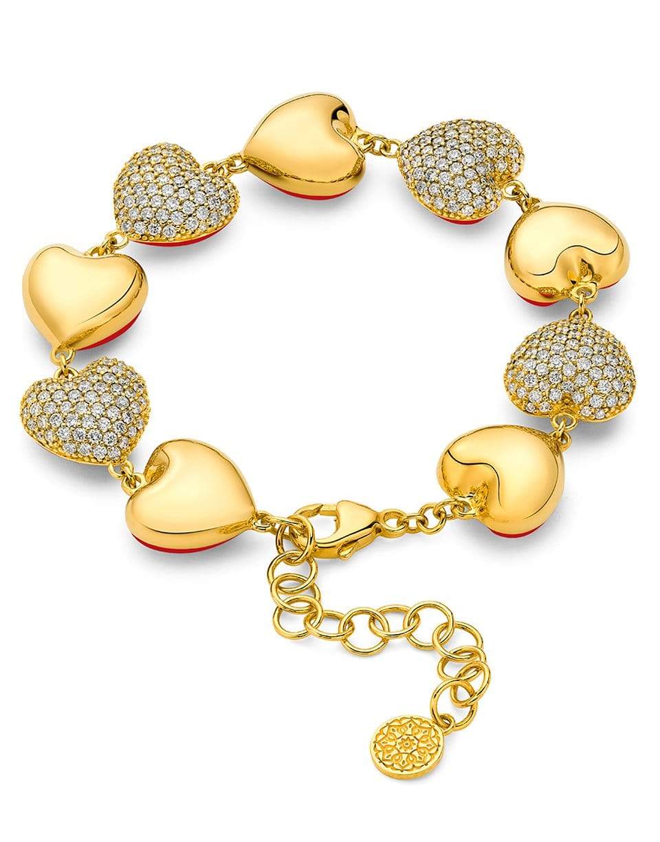 BUDDHA MAMA-Red Enamel Heart Bracelet-