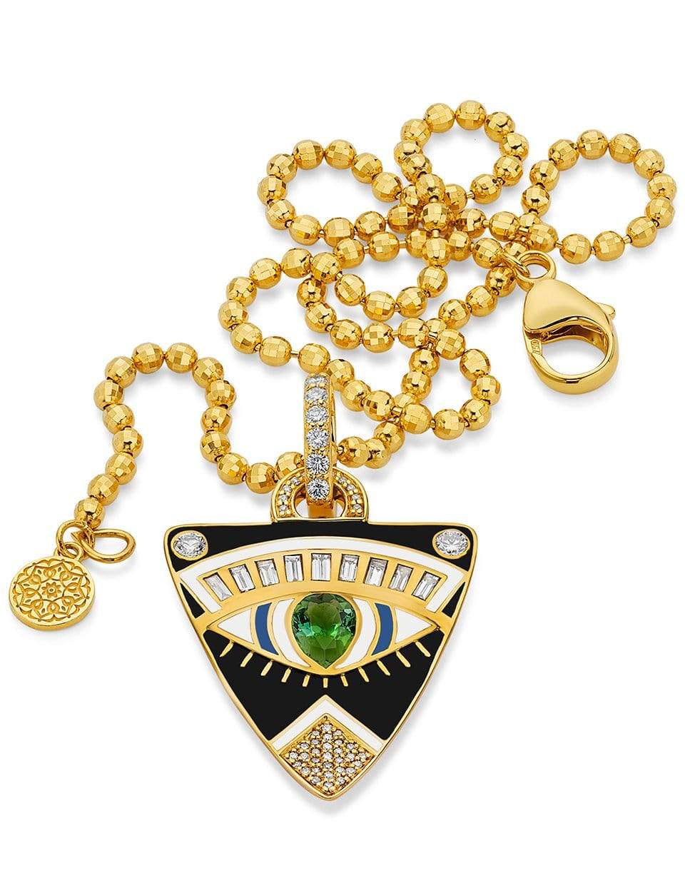 BUDDHA MAMA-Black Enamel Evil Eye Guitar Pick Pendant-