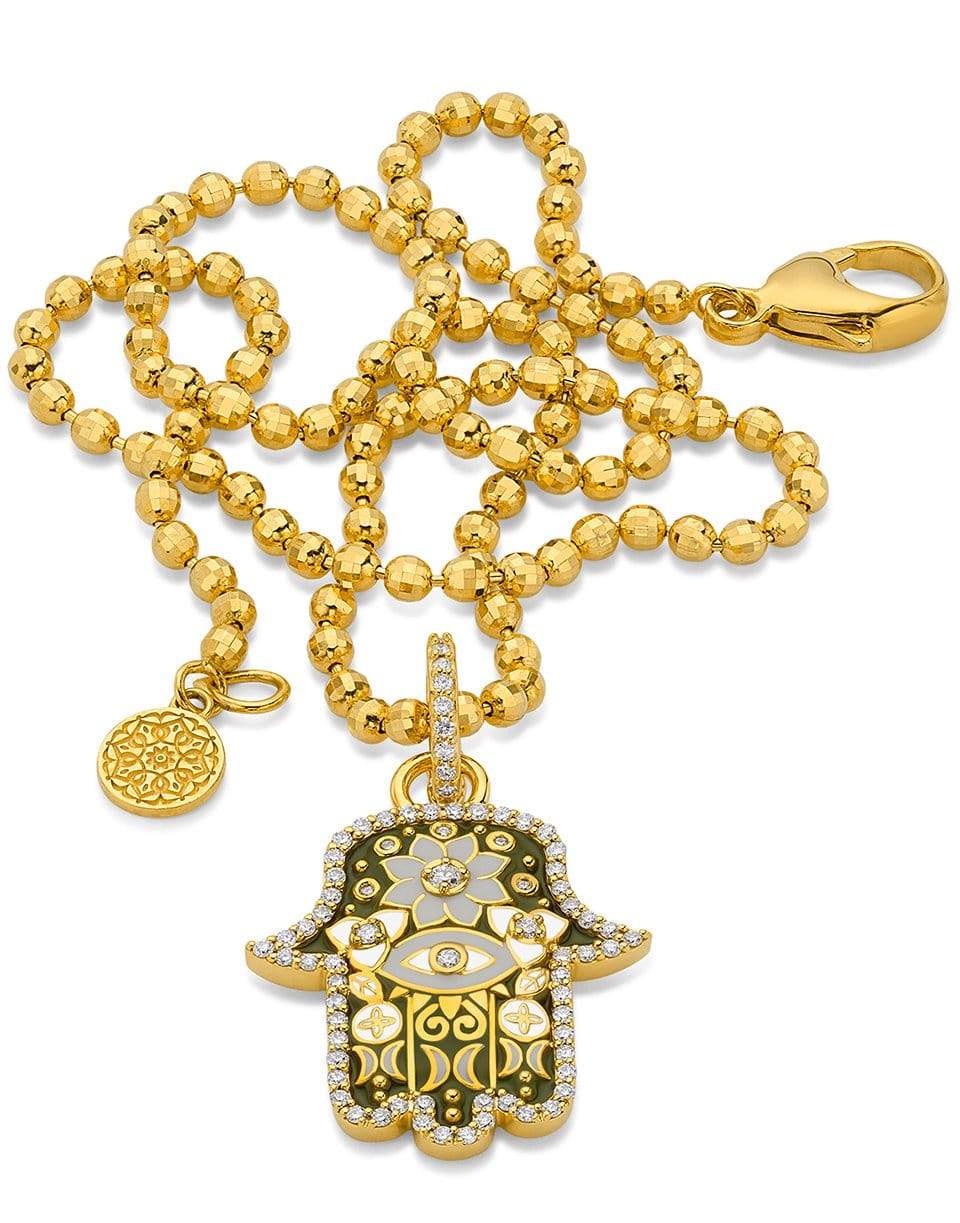 BUDDHA MAMA-Small Army Hamsa Pendant-