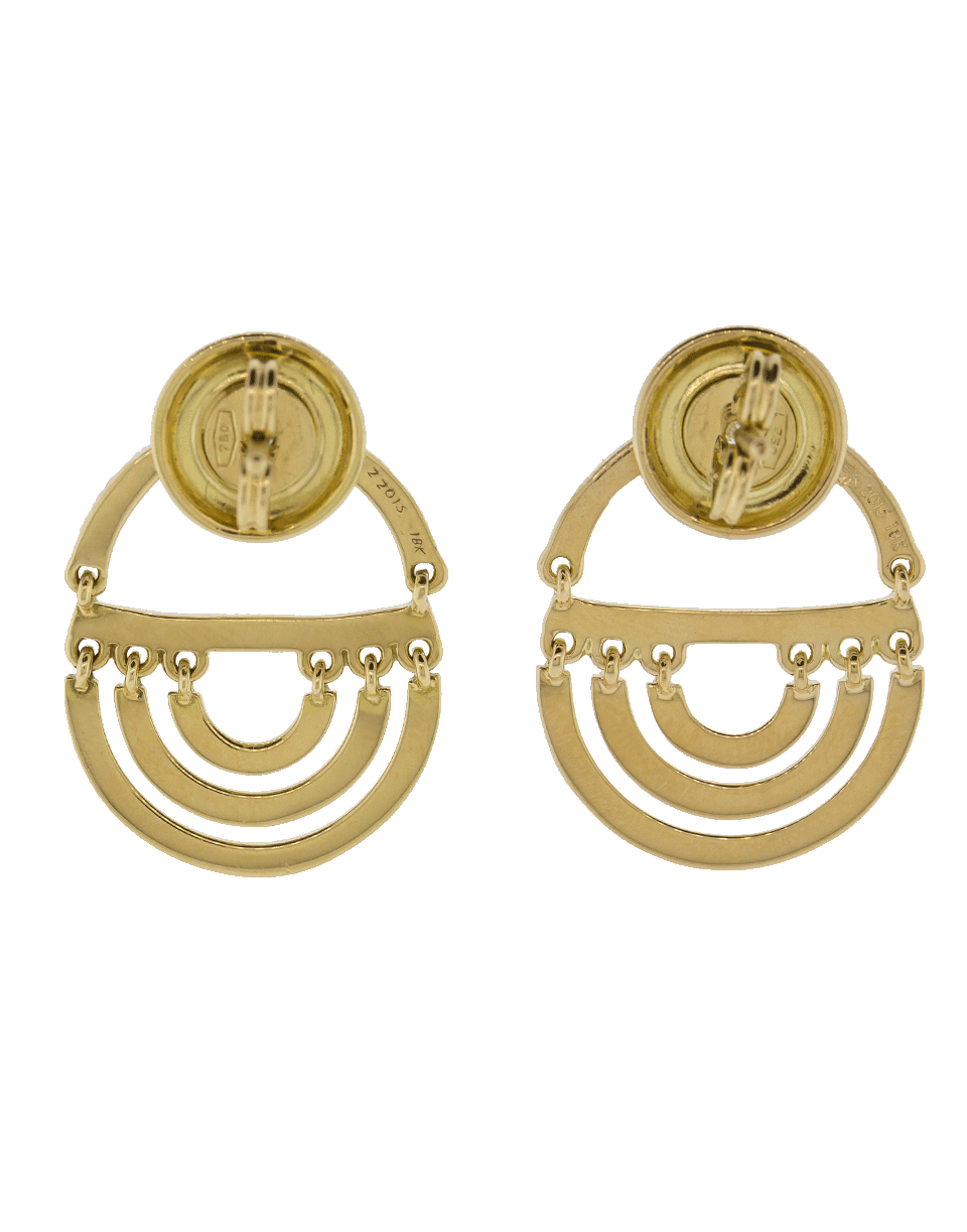 CADAR-Twin Drop Earrings-YELLOW GOLD