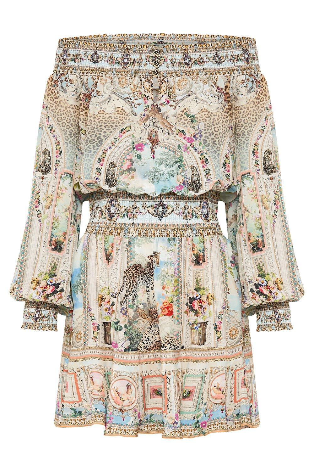 sachin and babi light blue dress Lasting Impressions Off Shoulder Mini Dress White