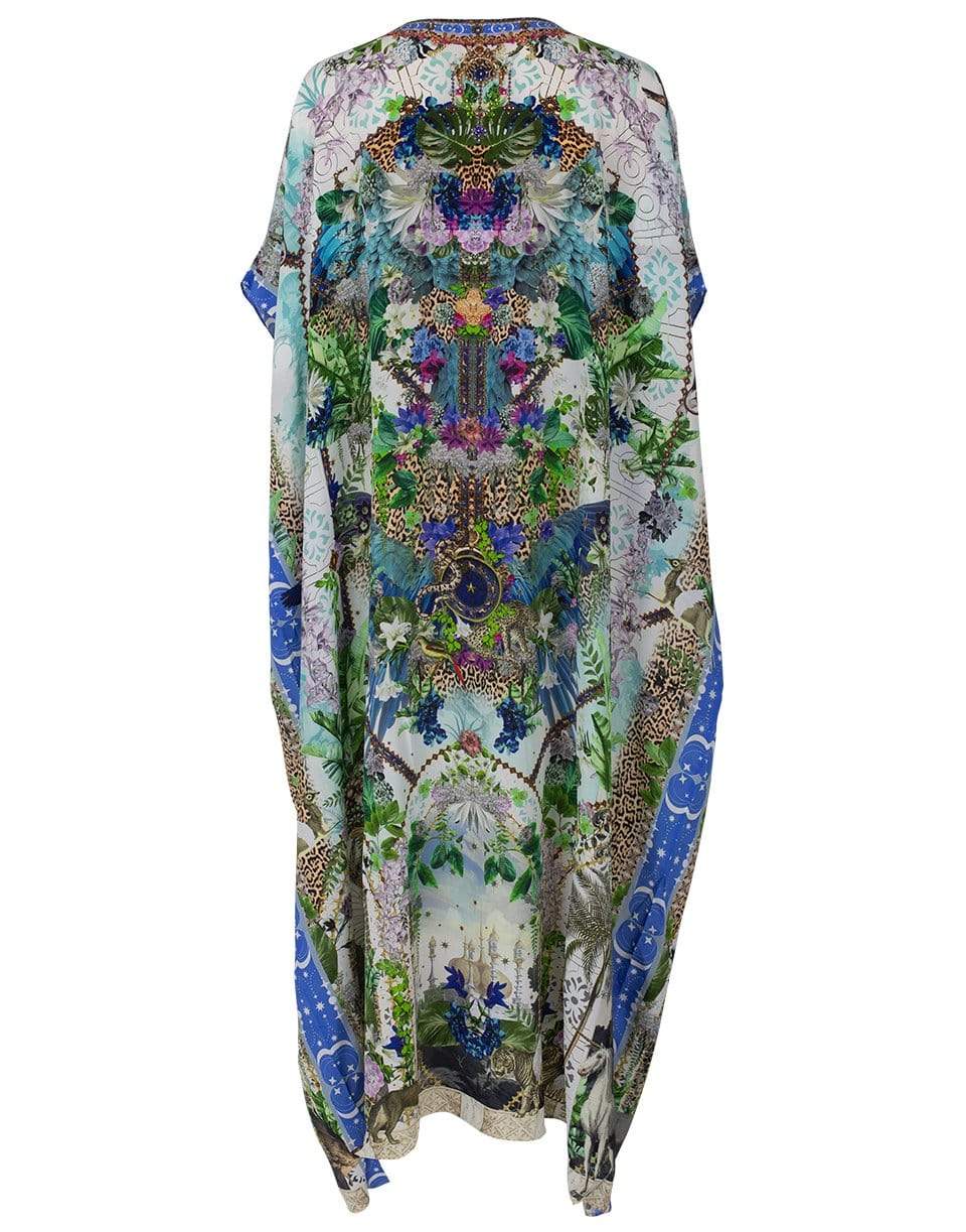 CAMILLA-Moon Garden Round Neck Kaftan-MOONGRDN