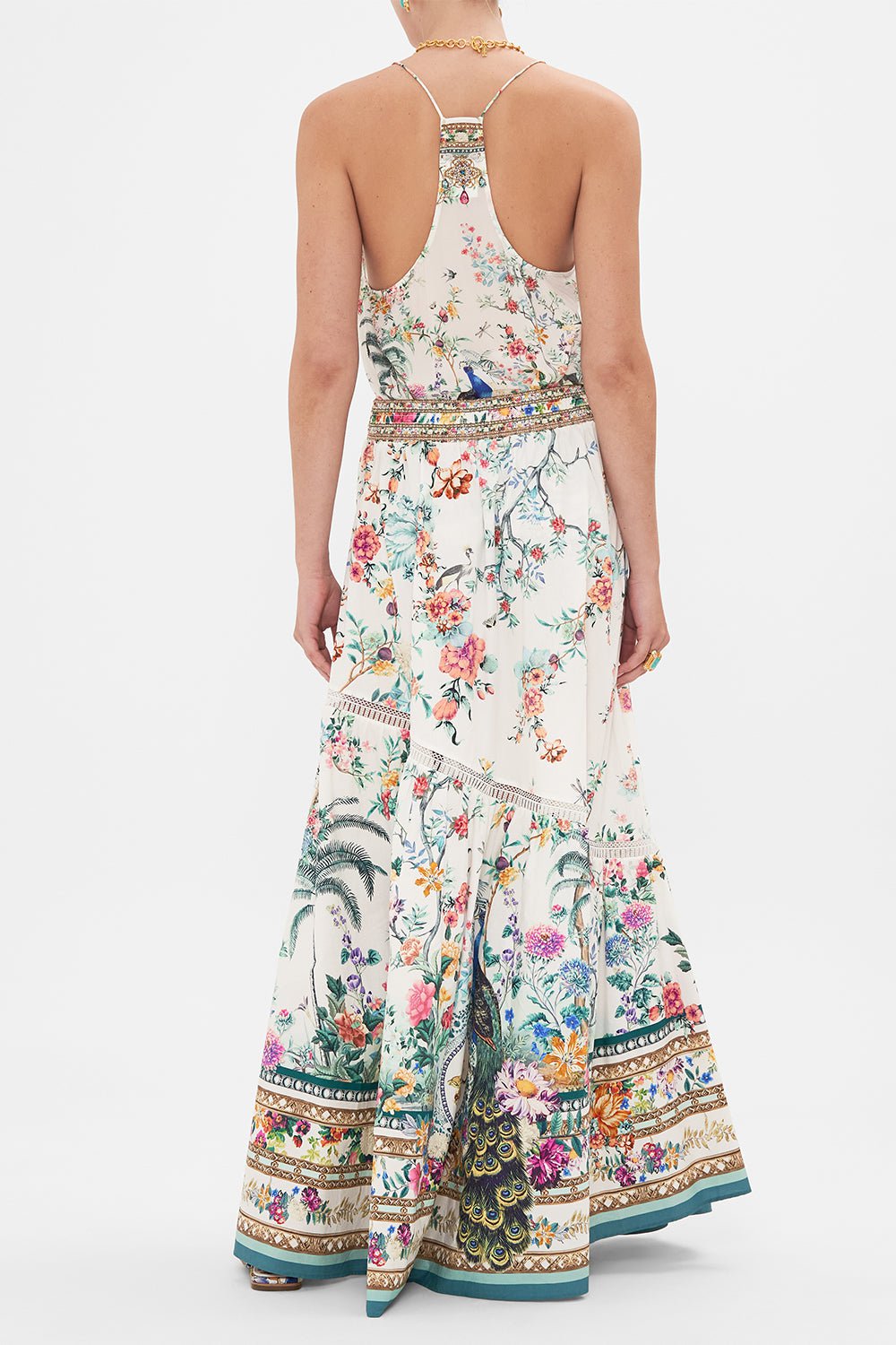 CAMILLA-Shaped Seam Maxi Skirt-