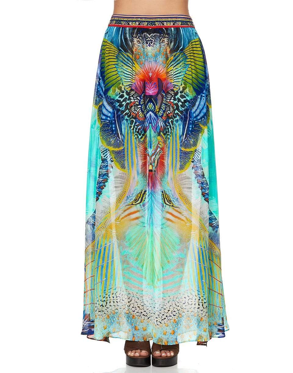 CAMILLA-Reef Warrior Pintuck Waistband Skirt-