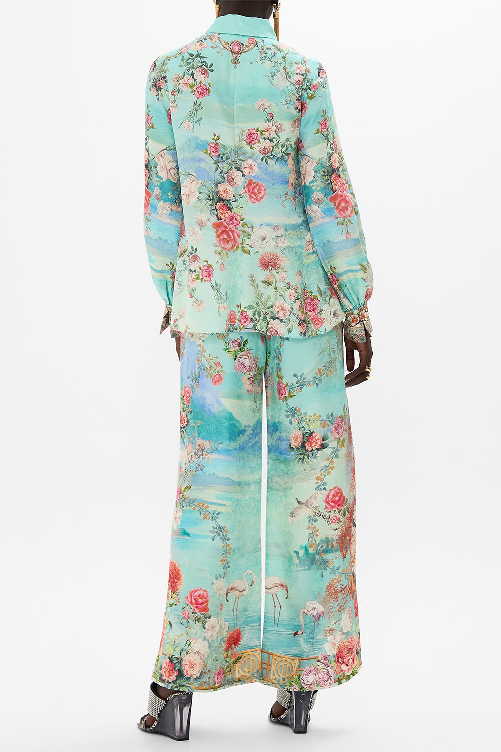 CAMILLA-Curved Collar Blouse-