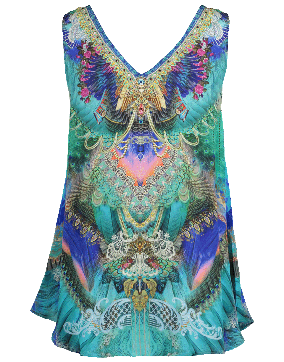 CAMILLA-Wide Strap U-Ring Top-