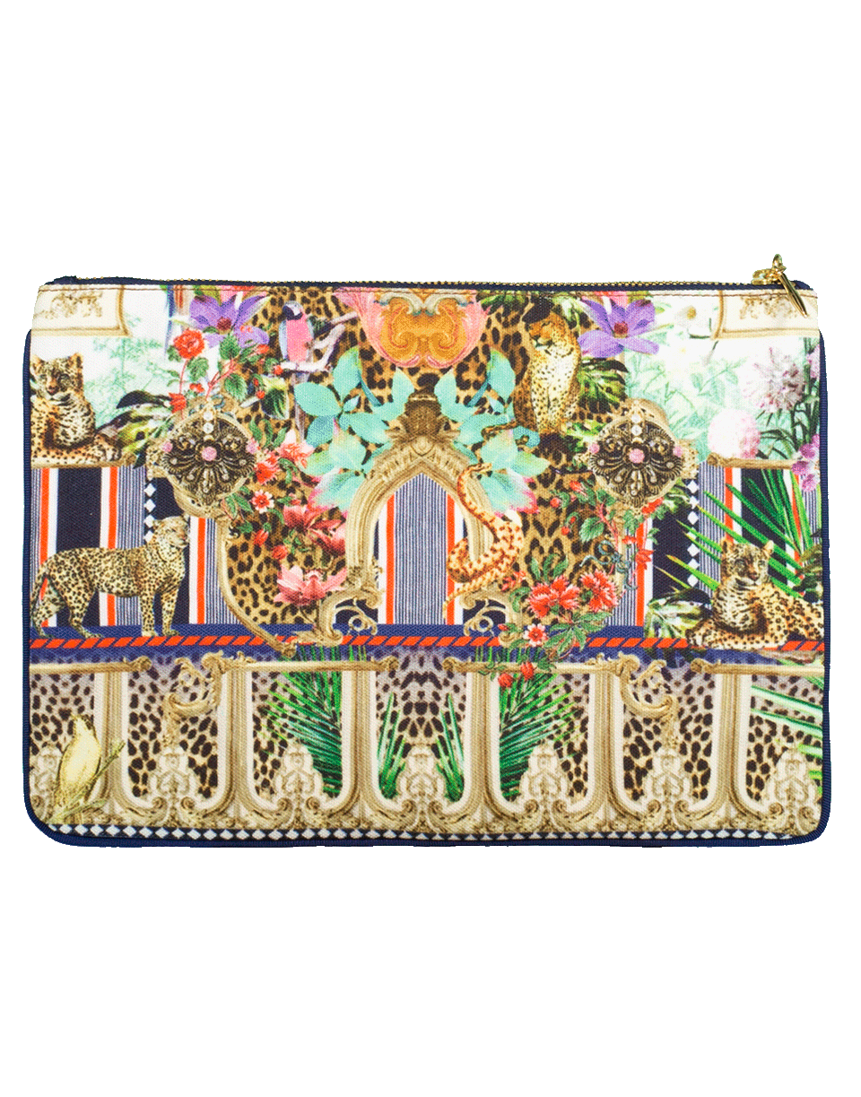 CAMILLA-Small Canvas Clutch-CHAMPAGN