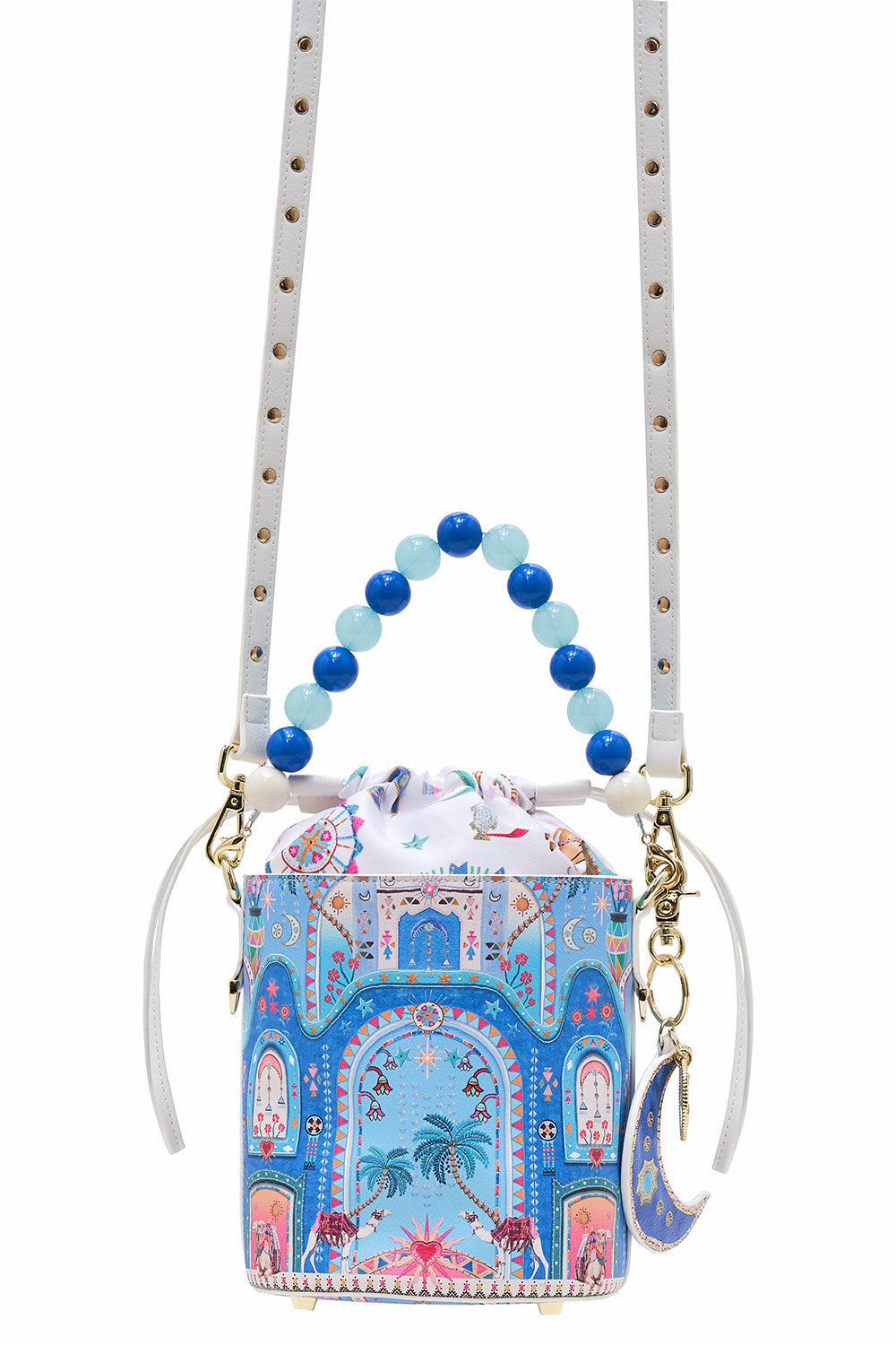 Beaded Handle Bucket Bag-PAINTVIL-O/S-HANDBAGSHOULDER-CAMILLA