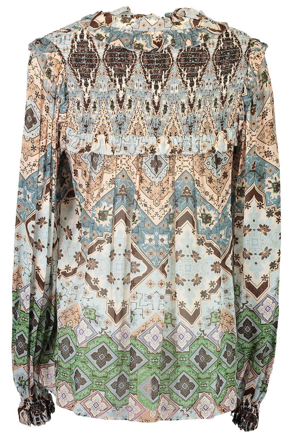 CARA CARA-Michelle Blouse - Arona Geo Emblem-