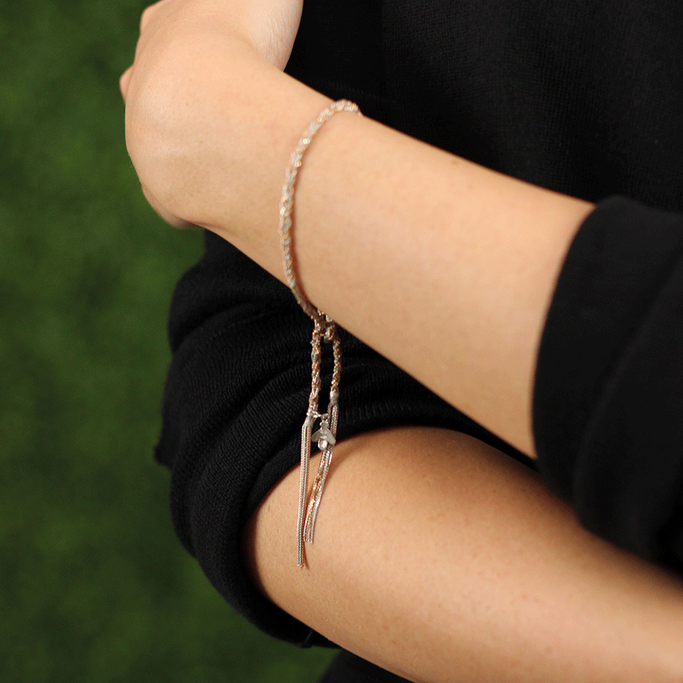 CAROLINA BUCCI-All Gold Virtue Lucky Bracelet-WHITE GOLD