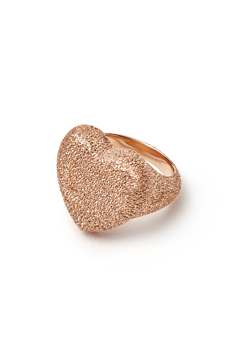 CAROLINA BUCCI-Florentine Finish Cuore Ring-ROSE GOLD