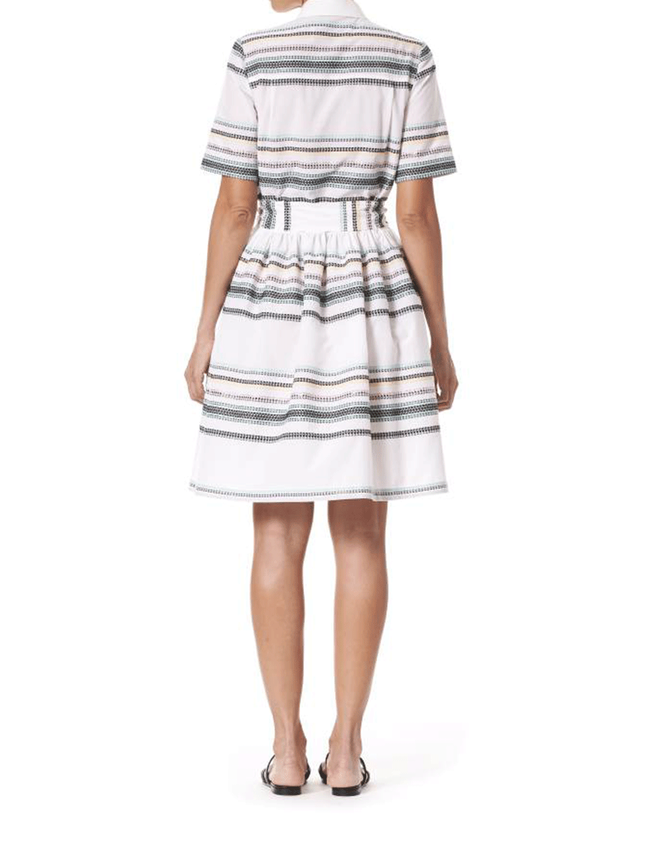 CAROLINA HERRERA-Collared Self Belt Dress-