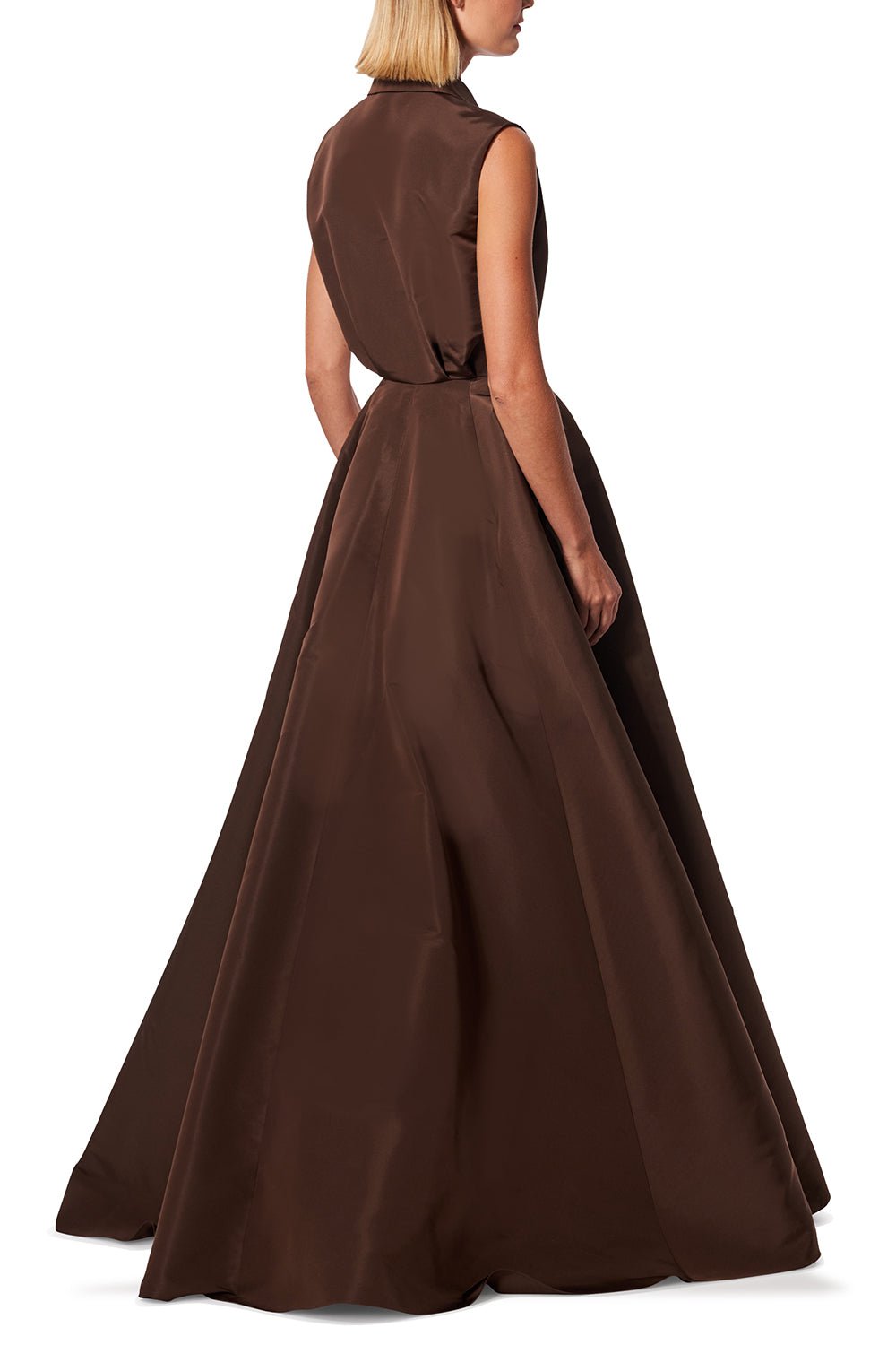 CAROLINA HERRERA-Sleeveless Trench Gown - Mocha-MOCHA