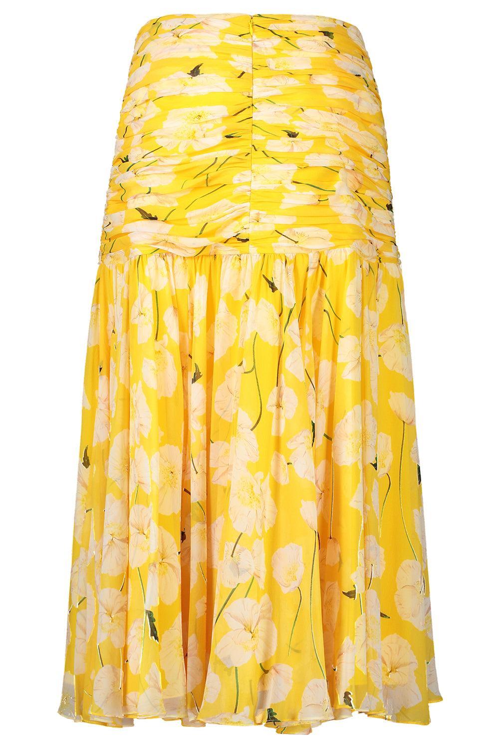 Gathered Midi Skirt-WHTMULTI-2-CLOTHINGSKIRTMIDI-CAROLINA HERRERA