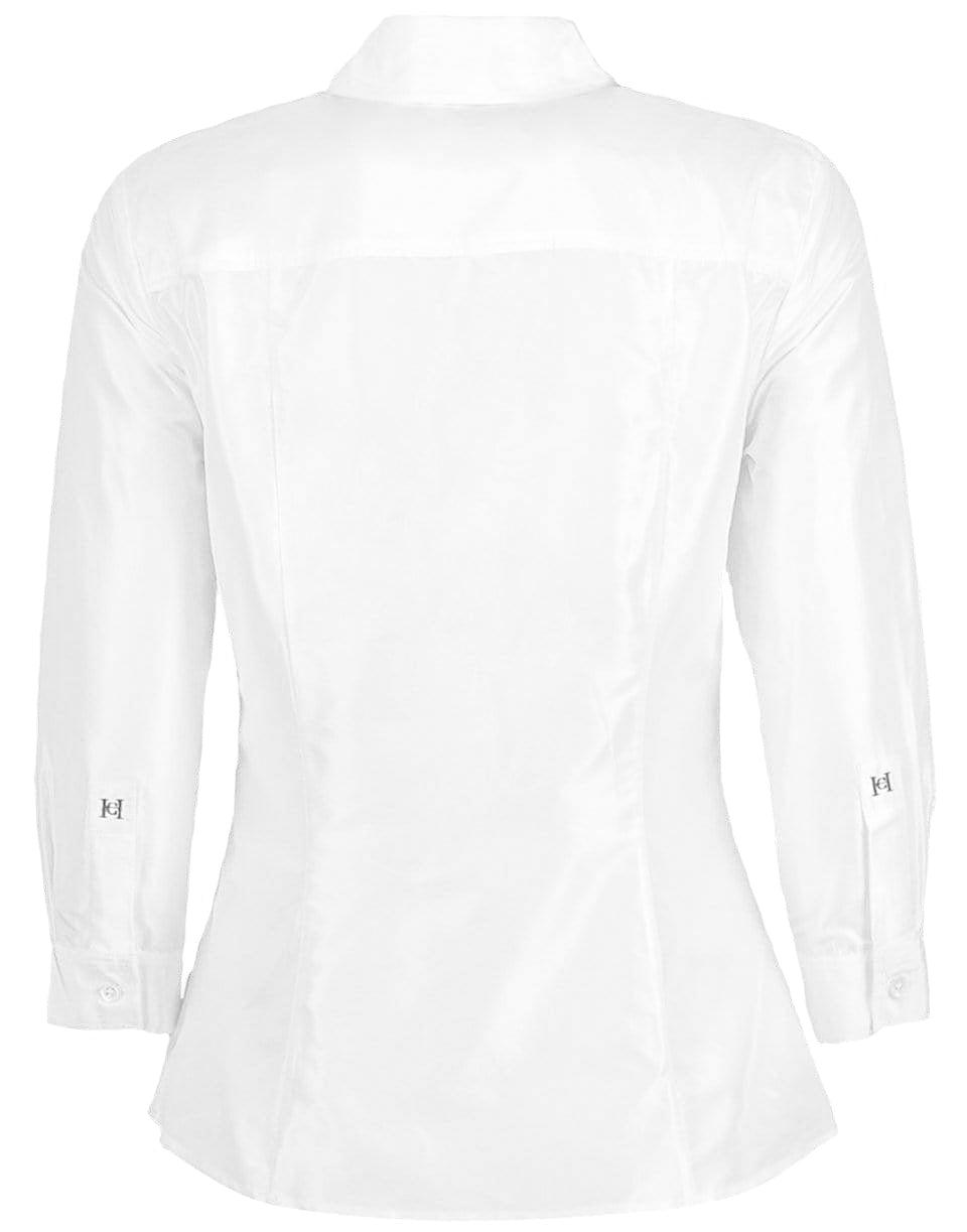 CAROLINA HERRERA-Silk Taffeta Collared Shirt - White-