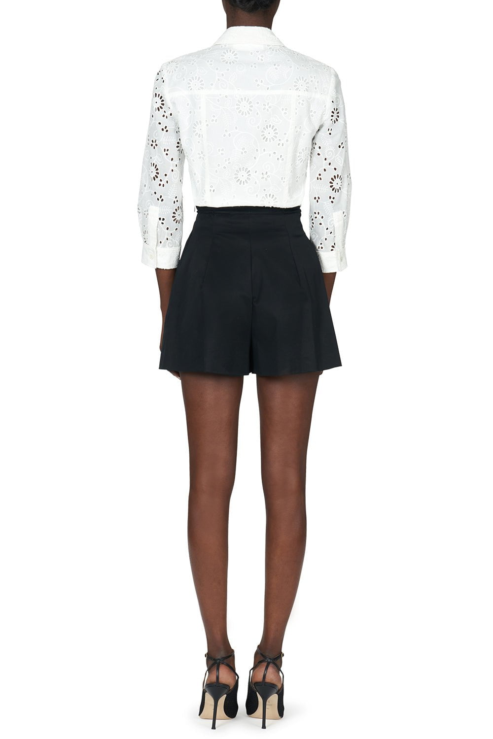 CAROLINA HERRERA-Eyelet Blouse-
