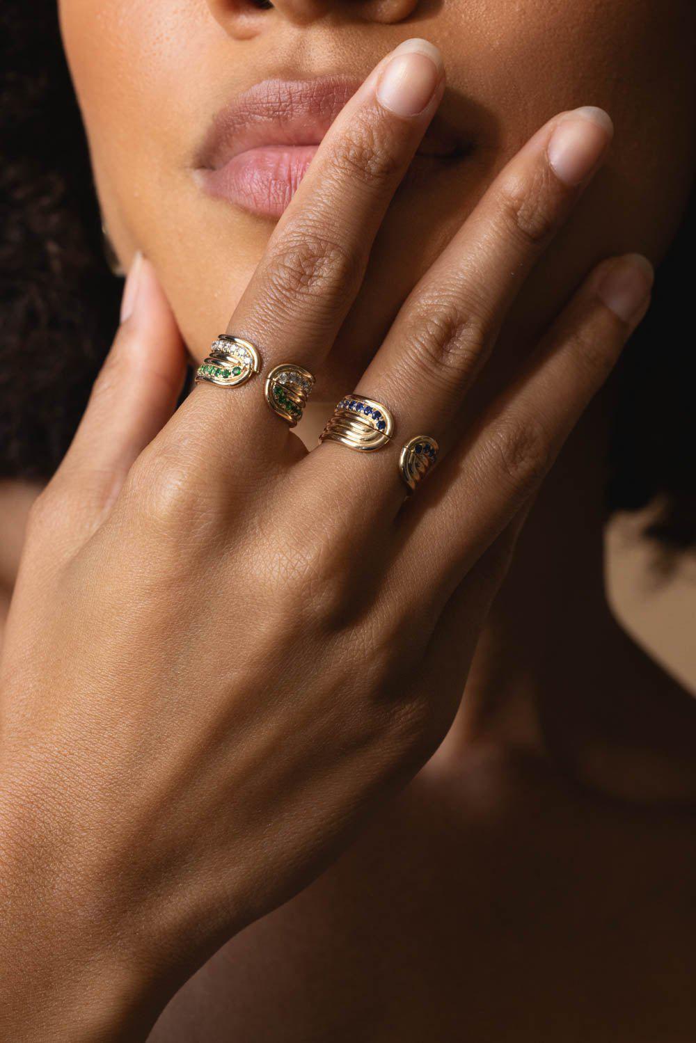 CASEY PEREZ-BLUE SAPPHIRE KLEIN RING-