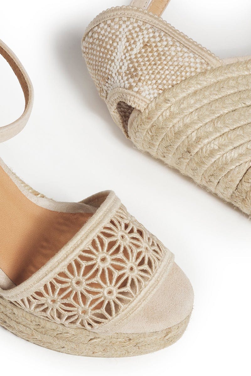 CASTANER-Balbina Open Toe Floral Wedge-