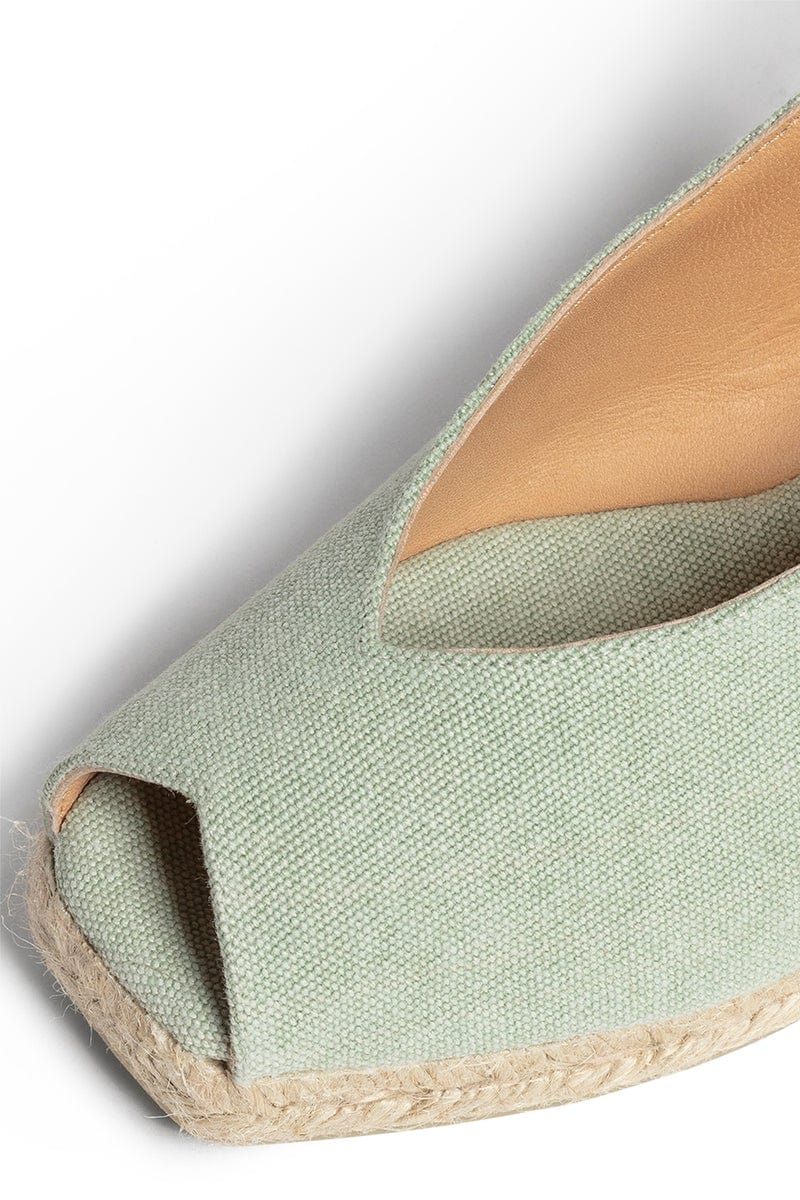 CASTANER-Dosalia Peep Toe Wedge - Verdeaqua-