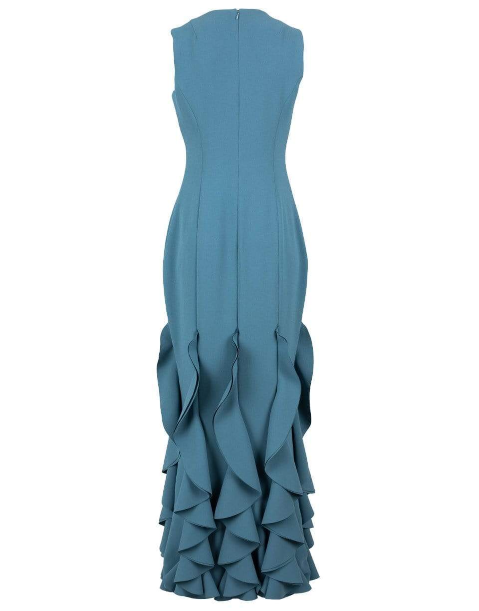 CATHERINE REGEHR-Stream Tank Sheath with Ruffle Wave Hem-