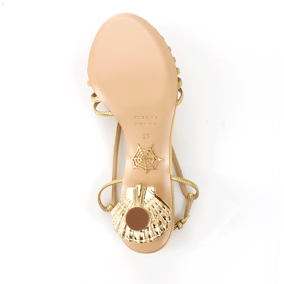 CHARLOTTE OLYMPIA-Clam And Pearl Heel Sandal-