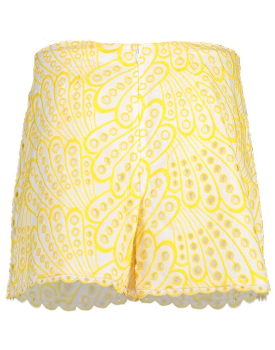 CHARO RUIZ IBIZA-Gabrielle Eyelet Short - Yellow-