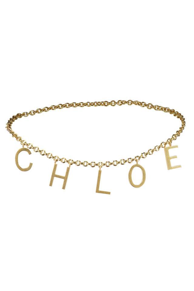 Chloé Women's Chloé Letters Metal Belt Gold main image 1