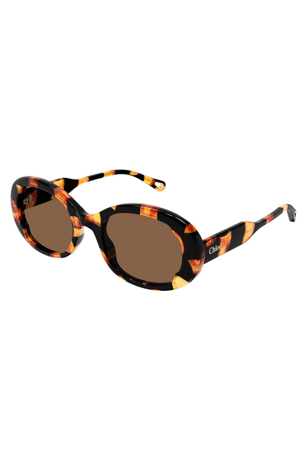 CHLOÉ-Round Sunglasses - Havana Tortoise-HAV/TORT