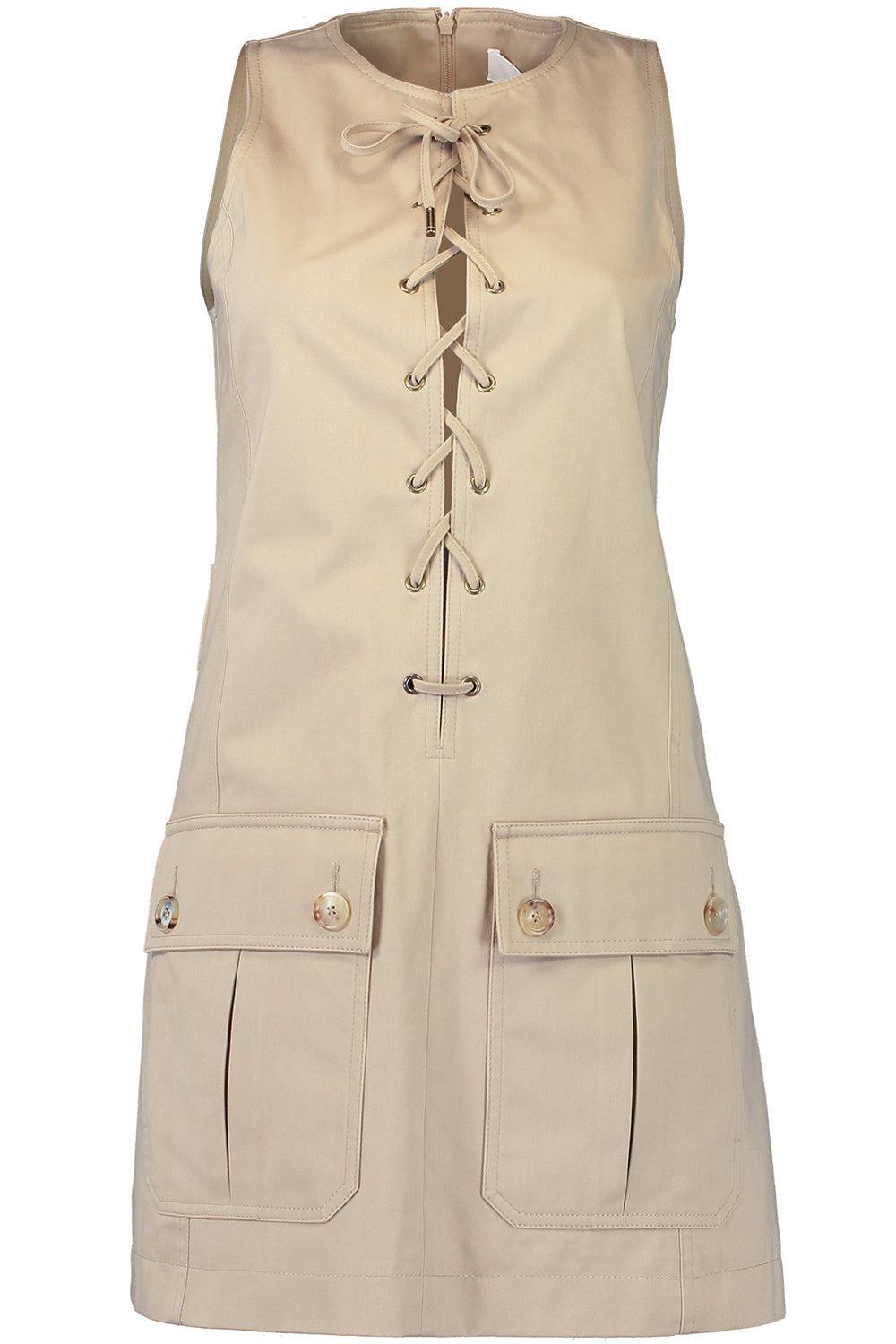 Lace-Up Pinafore Dress | CHLO Marissa Collections Lace-Up Pinafore Dress | CHLO Marissa Collections