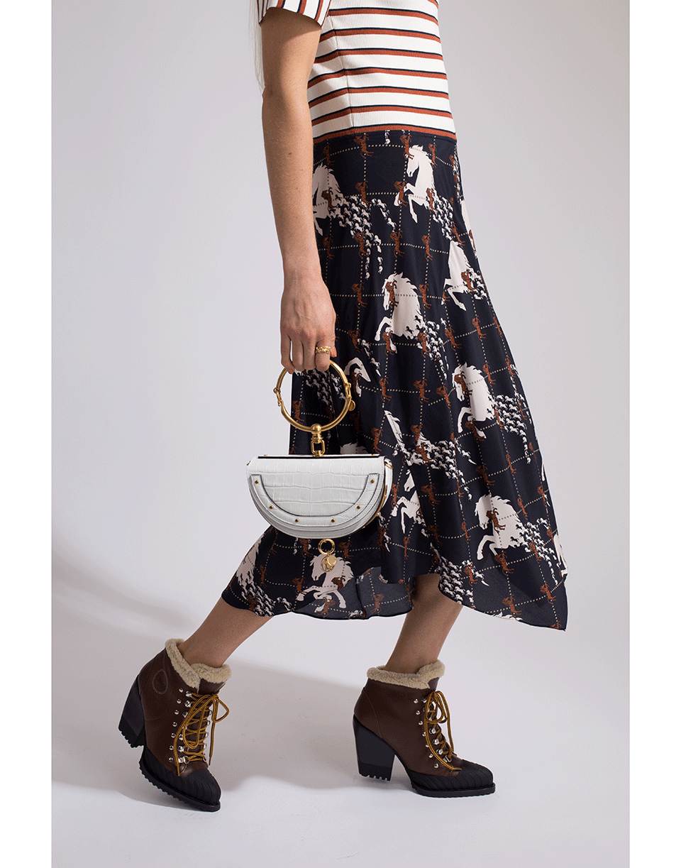 CHLOÉ-Knit Striped Top Dress-