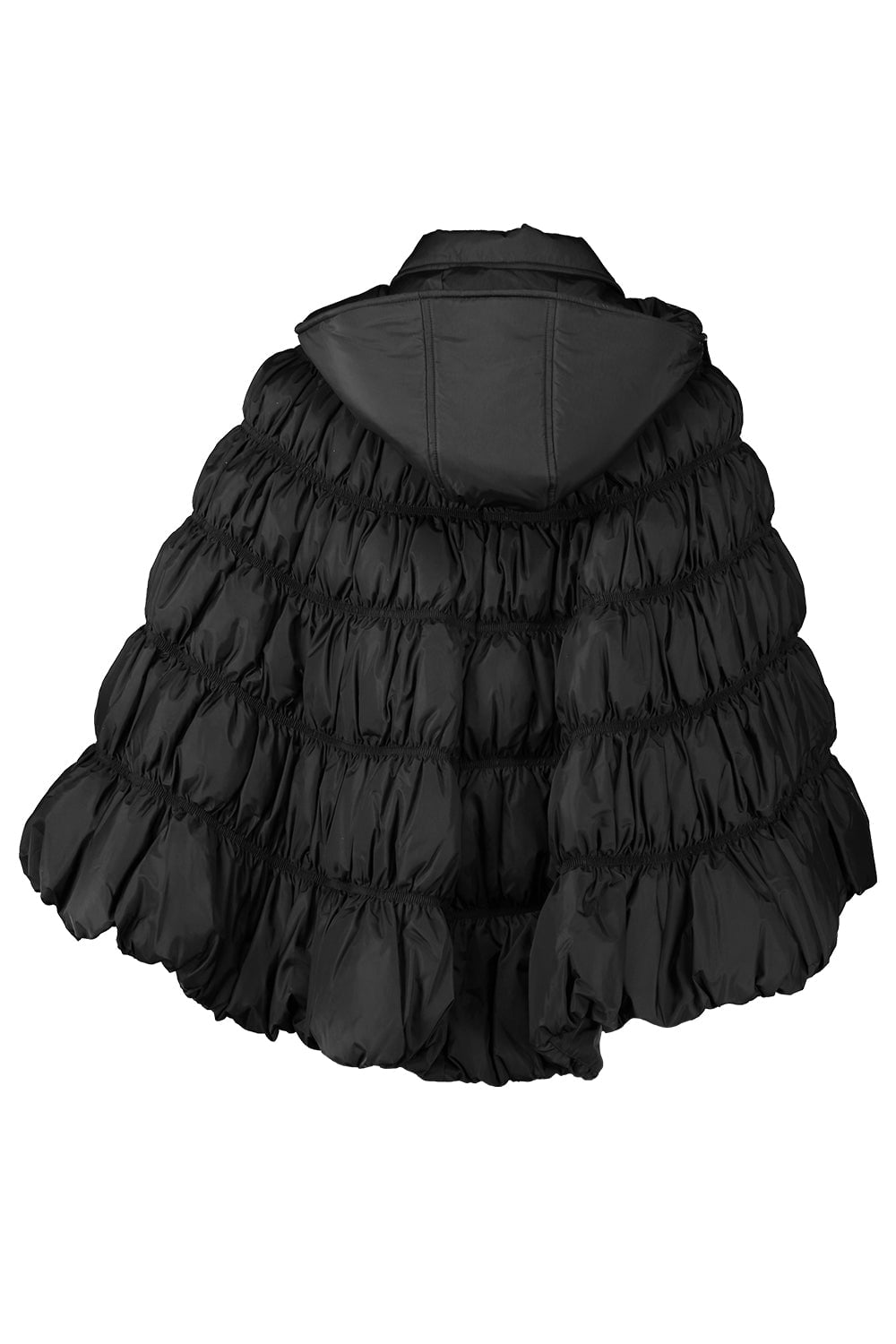 CHLOÉ-Puffer Cape Coat-BLACK