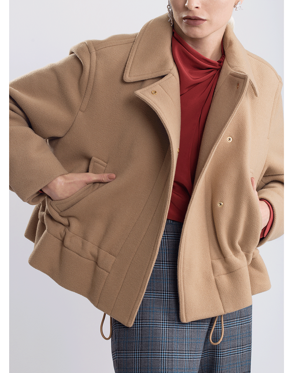 CHLOÉ-Cropped Wool Jacket-