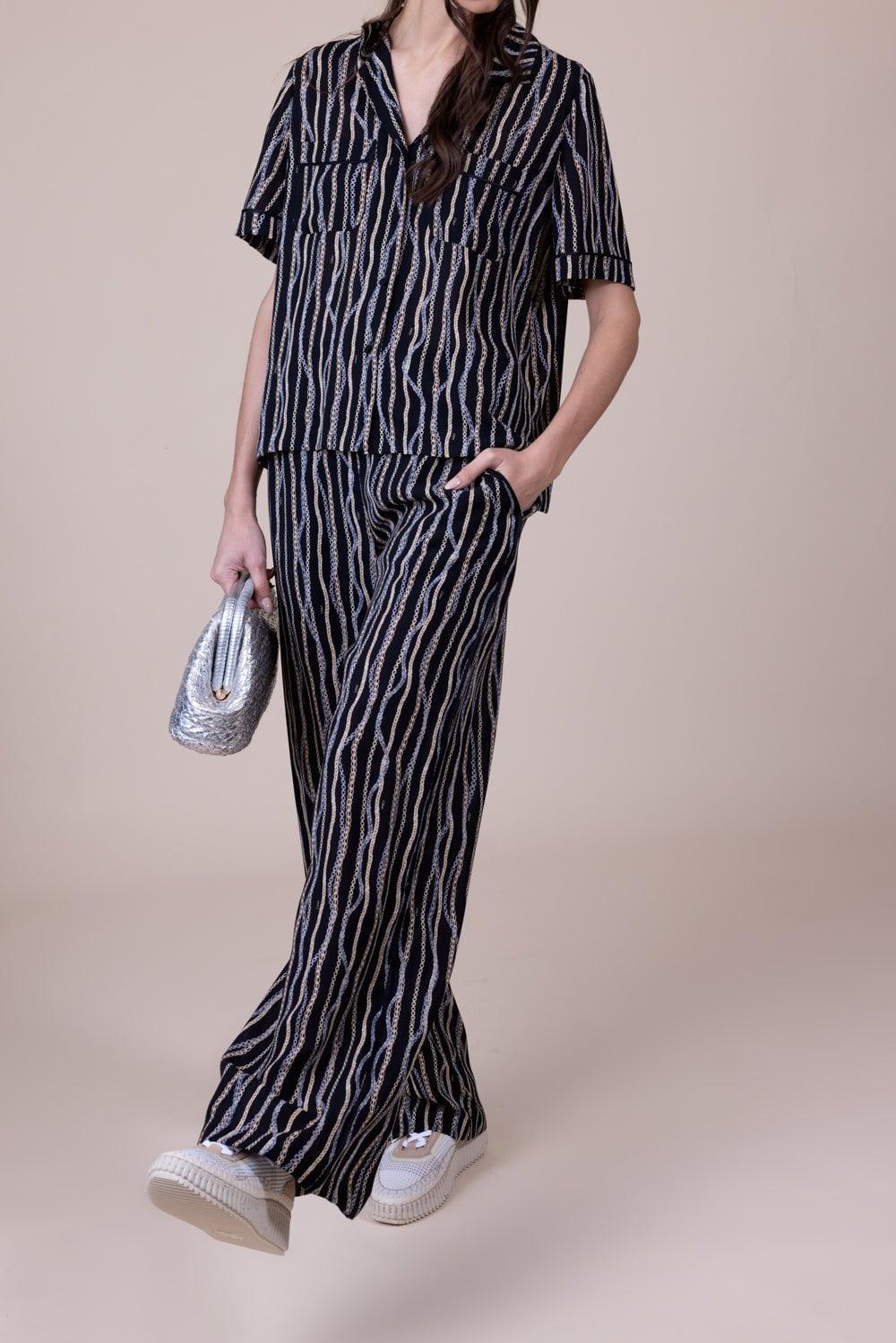 CHLOÉ-Printed Wide Leg Pant-