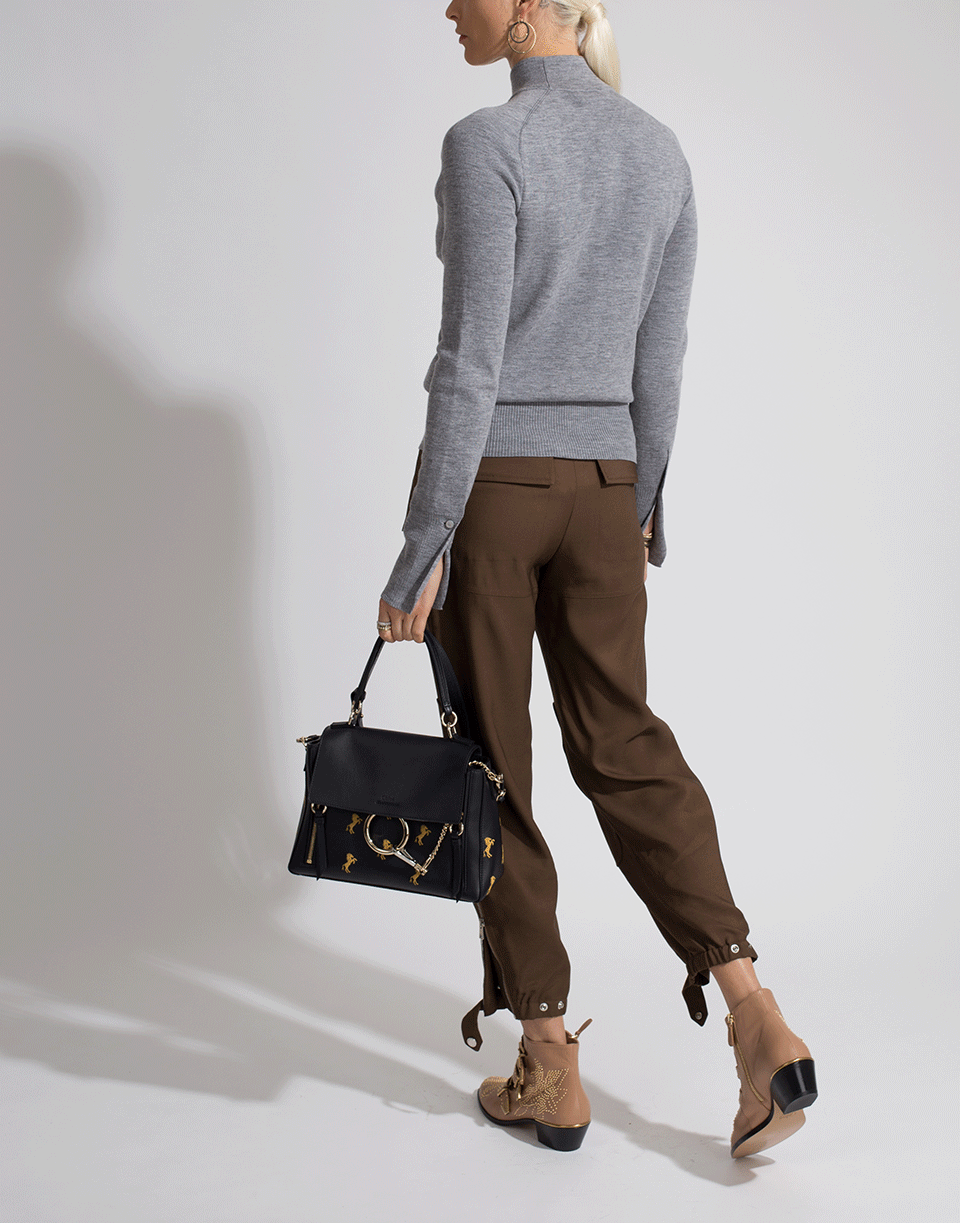 CHLOÉ-Cut Out Turtleneck Top-