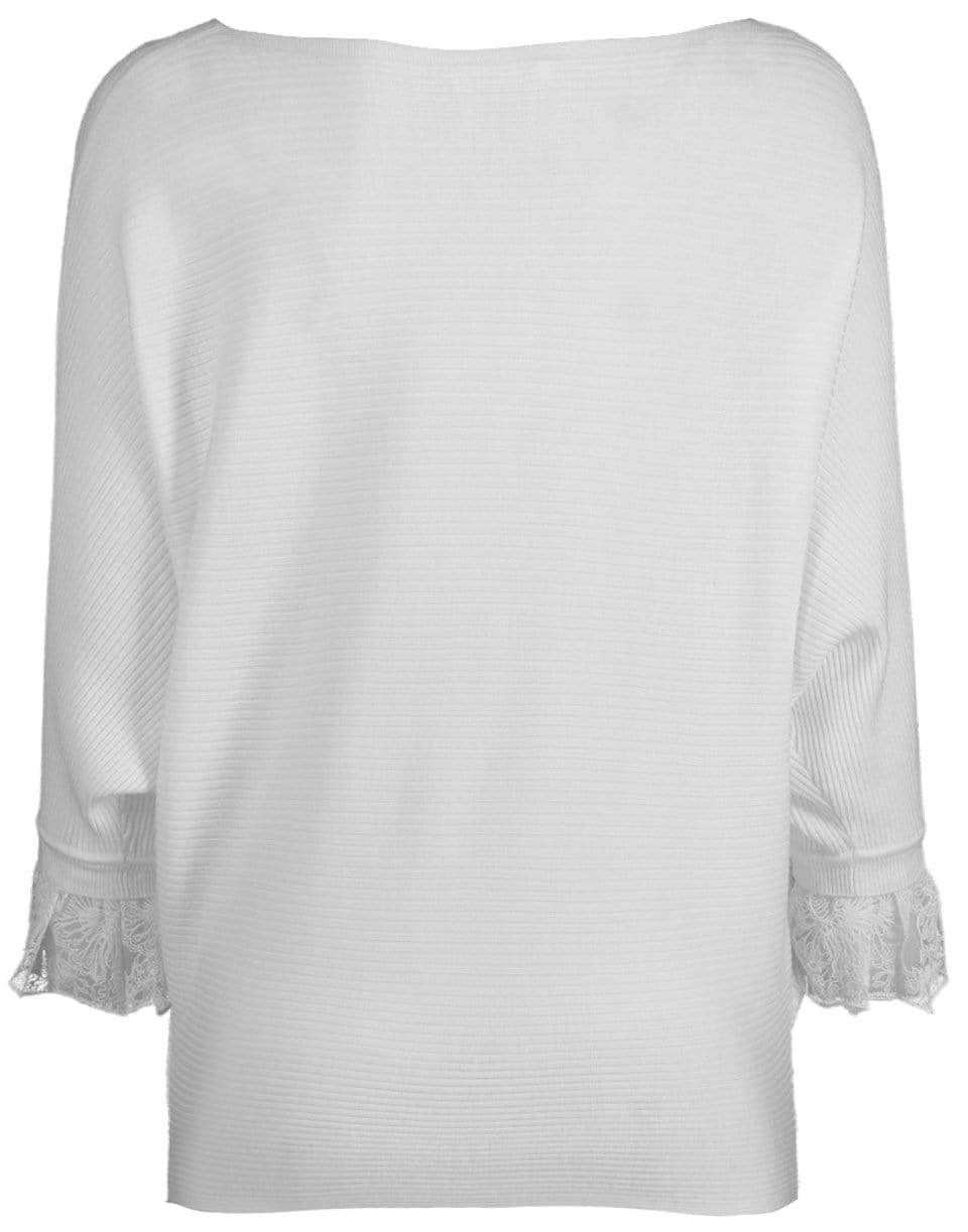 CHLOÉ-Ribbed Ruffle Sleeve Sweater-