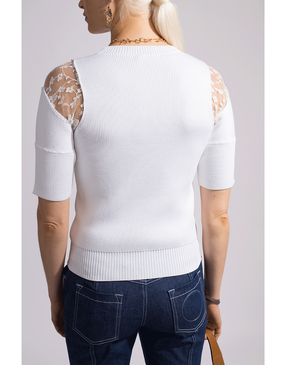 CHLOÉ-Lace Shoulder Pullover-
