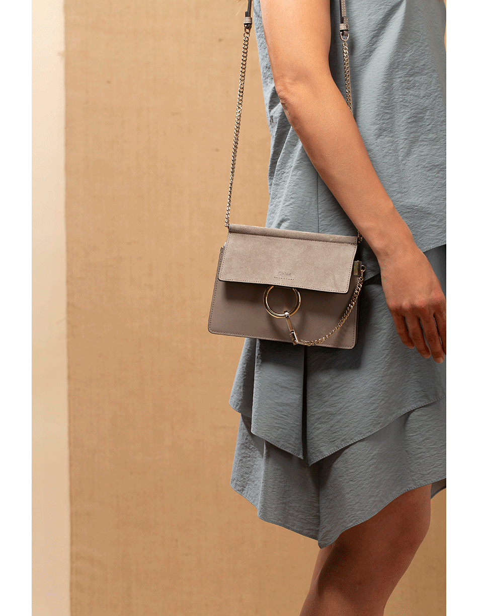 CHLOÉ-Faye Mini Shoulder Bag-MTTYGREY