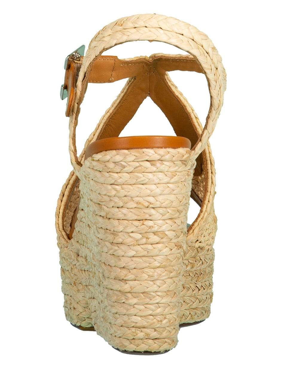 CLERGERIE-Doloria Raffia Wedge Sandal-