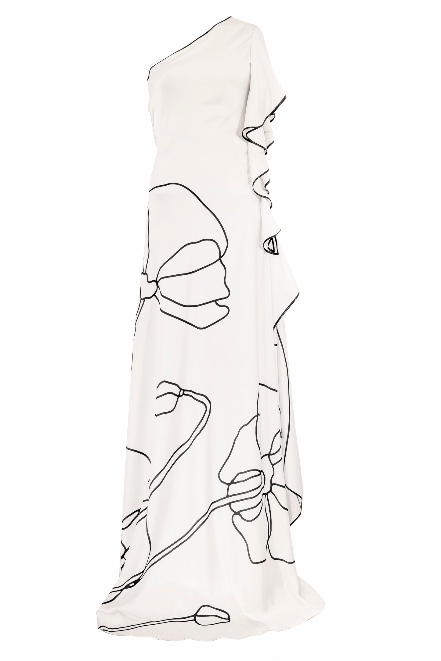 COSTARELLOS-Priela One Shoulder Gown-