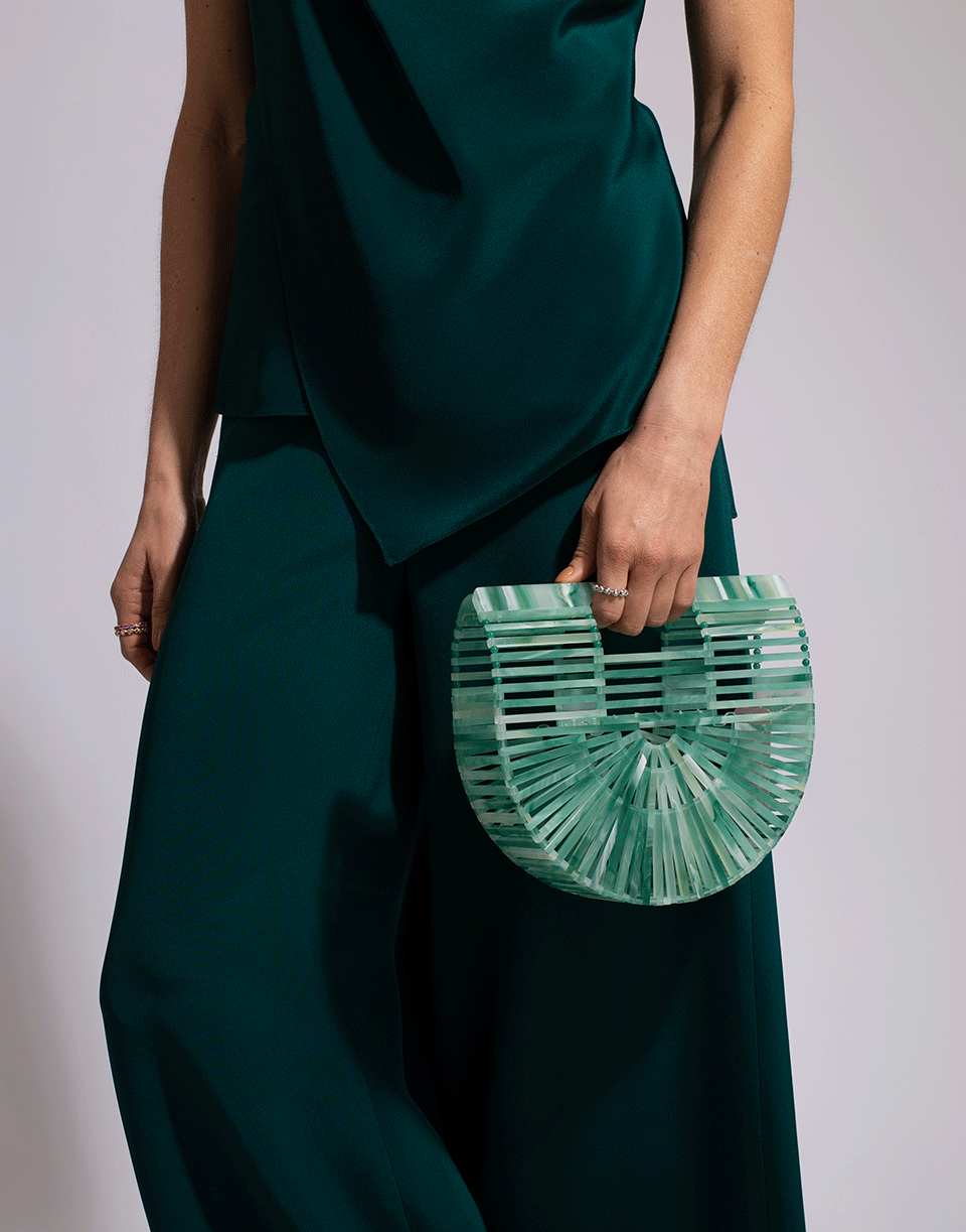 CULT GAIA-Mini Acrylic Arc Bag-SEAGLASS