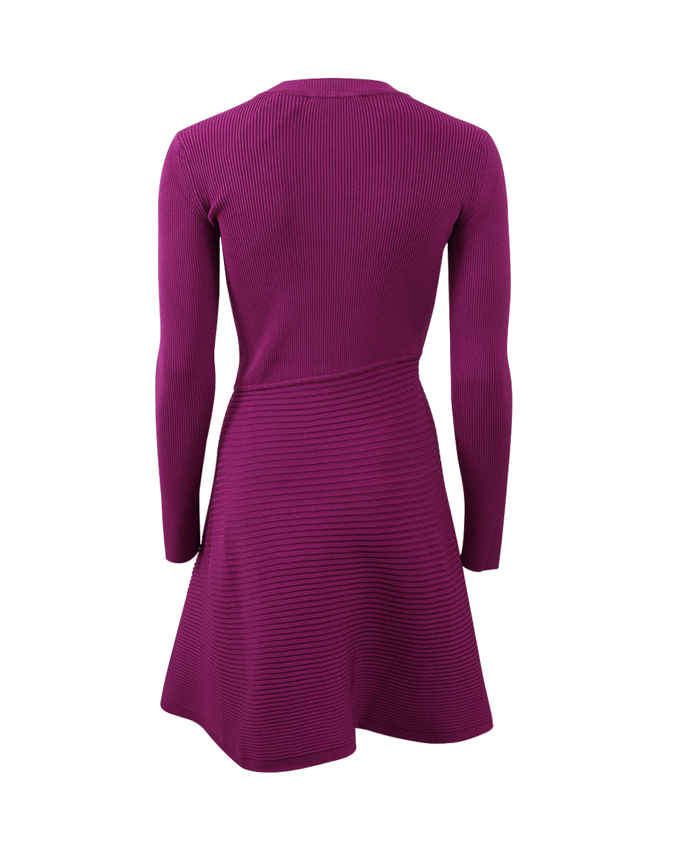 CUSHNIE-Asymmetrical Knit Dress-