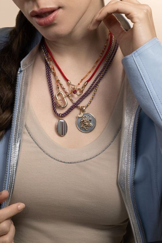 Clown Knot The String Project Necklace - Yellow Gold-YELLOW GOLD-28-JEWELRYFINE JEWELNECKLACE O-MARLA AARON