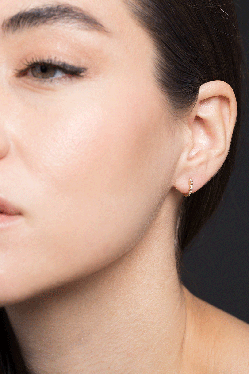 DANA REBECCA DESIGNS-DRD Mini Huggies-YELLOW GOLD