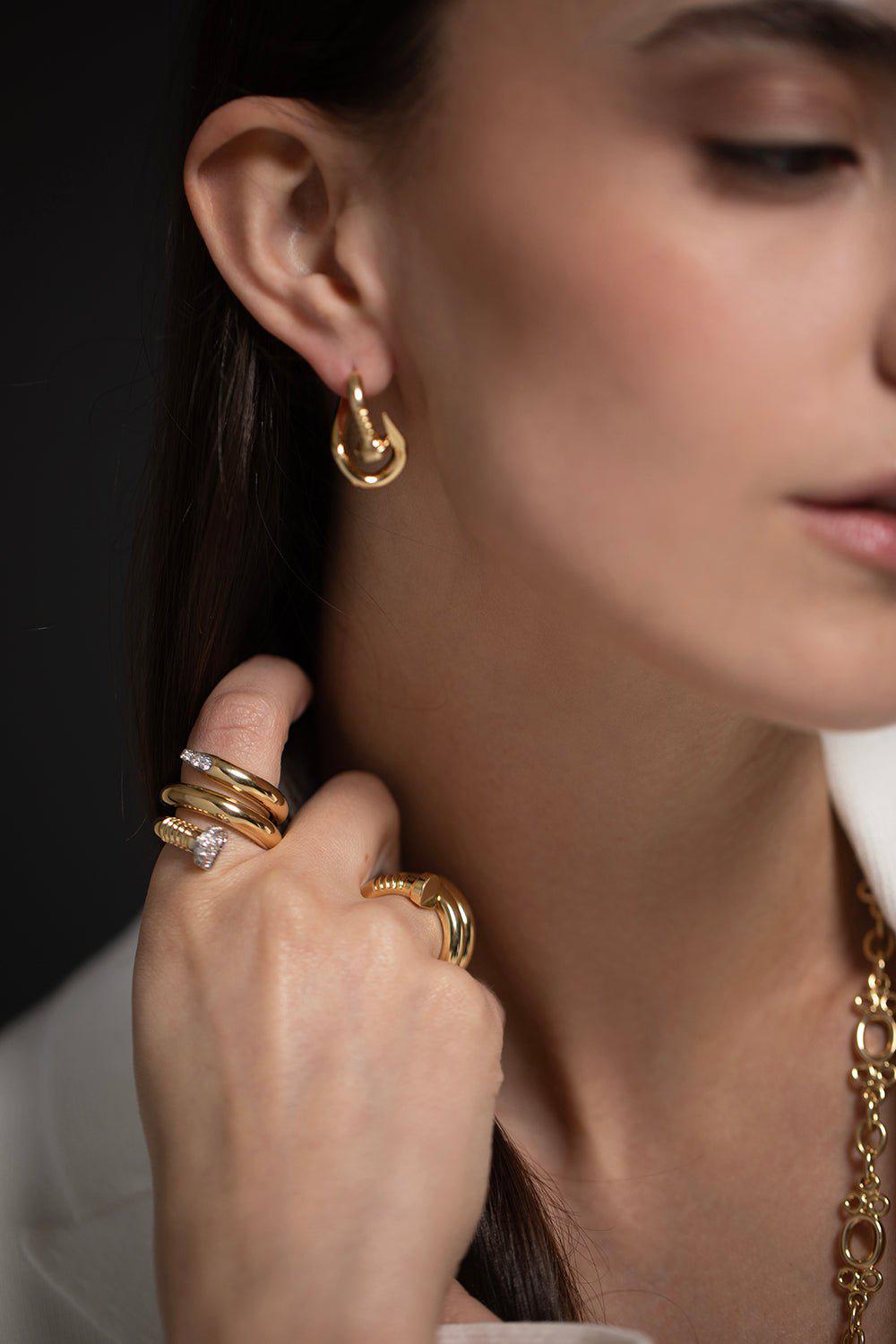 Diamond Nail Ring-YELLOW GOLD-7.25-JEWELRYFINE JEWELRING-DAVID WEBB