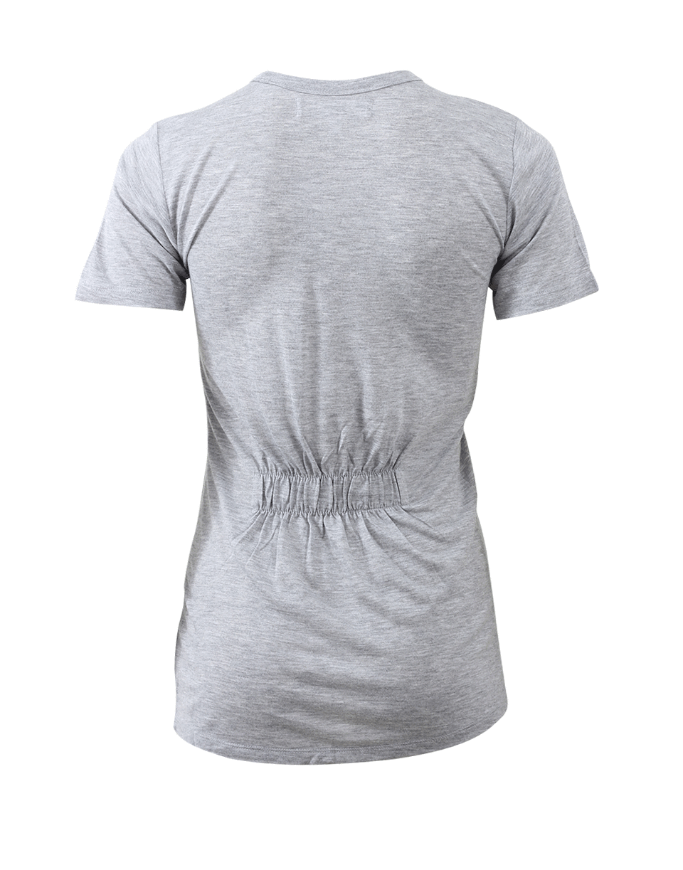 DEREK LAM 10 CROSBY-Ruched Back Crewneck Tee-