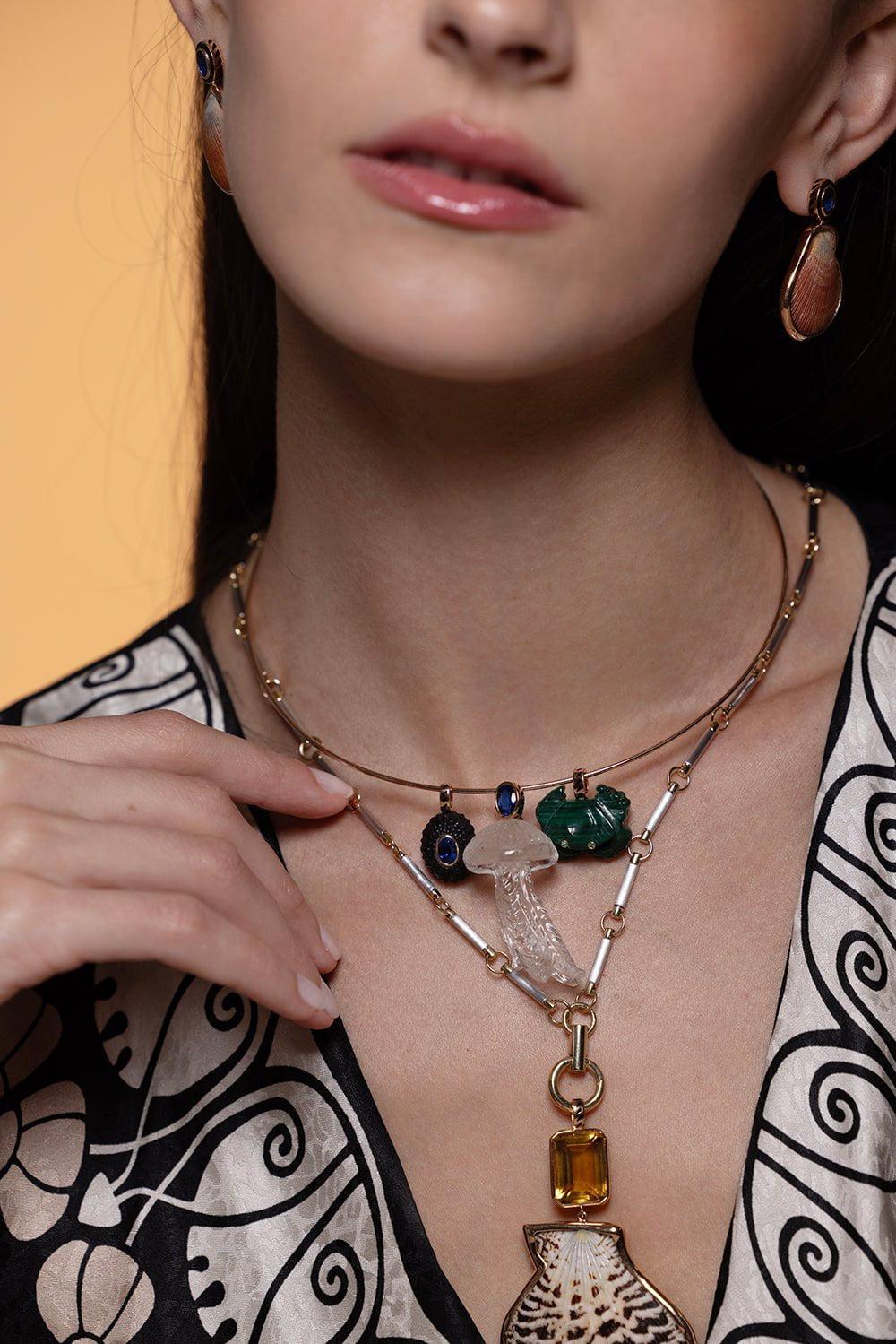 DEZSO BY SARA BELTRAN-Wave Wire Necklace-